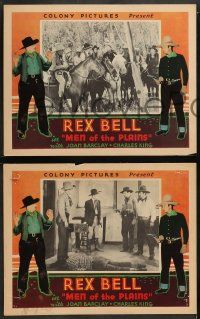 8k611 MEN OF THE PLAINS 5 LCs '36 Rex Bell, Joan Barclay, George Ball!