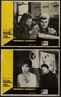 8k693 MIDNIGHT COWBOY 4 int'l LCs '69 Dustin Hoffman, Jon Voight, Vaccaro, John Schlesinger classic
