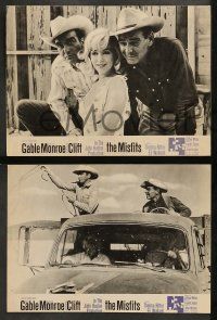 8k782 MISFITS 3 LCs '61 Clark Gable, sexy Marilyn Monroe, Montgomery Clift, John Huston!