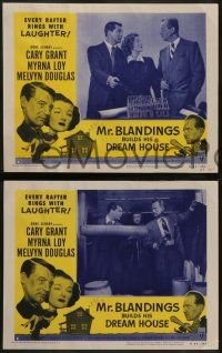 8k228 MR. BLANDINGS BUILDS HIS DREAM HOUSE 8 LCs R54 Cary Grant chastises Myrna Loy in their bed!