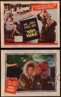 8k230 MRS. MIKE 8 LCs '49 Evelyn Keyes fights a million miles of north for Mountie Dick Powell!