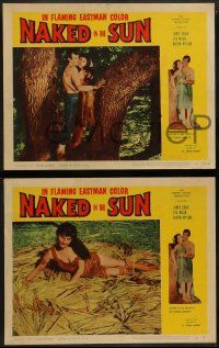 8k614 NAKED IN THE SUN 5 LCs '57 white slavery filmed in the wilds of Florida's jungles!