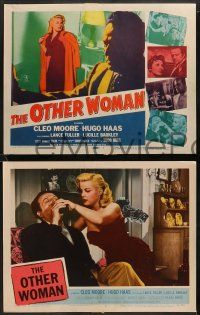 8k249 OTHER WOMAN 8 LCs '54 great images of Hugo Haas & sexy bad girl Cleo Moore, film noir!