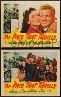 8k251 PACE THAT THRILLS 8 LCs '52 cool motorcycle sports racing images, murder on wheels!