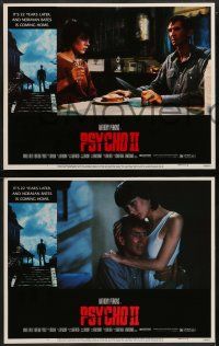 8k271 PSYCHO II 8 LCs '83 Anthony Perkins as Norman Bates, Vera Miles, Meg Tilly, horror sequel!