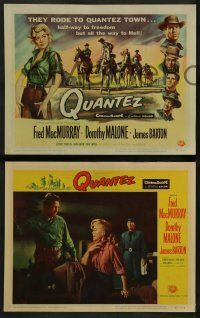 8k275 QUANTEZ 8 LCs '57 w/TC artwork of Fred MacMurray & sexy Dorothy Malone with torn shirt!