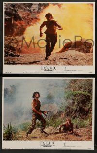 8k281 RAMBO FIRST BLOOD PART II 8 LCs '85 cool images of one man army Sylvester Stallone!