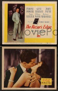 8k286 RAZOR'S EDGE 8 LCs '46 TC art of Tyrone Power by Norman Rockwell, from Maugham novel!