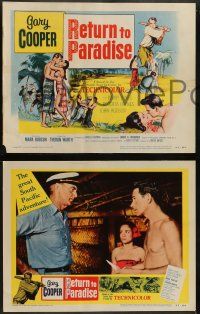 8k290 RETURN TO PARADISE 8 LCs '53 Gary Cooper, from James A. Michener's story!