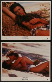 8k291 RETURN TO THE BLUE LAGOON 8 LCs '91 romantic images of young Milla Jovovich and Brian Krause!