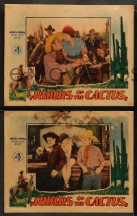 8k705 RIDERS OF THE CACTUS 4 LCs '31 western cowboy Wally Wales, Buzz Barton, Lorraine LaVal!