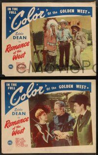 8k709 ROMANCE OF THE WEST 4 LCs '46 great image of singin' cowboy Eddie Dean, Joan Barton!