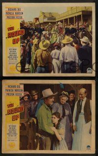 8k805 ROUNDUP 3 LCs '41 western with Richard Dix, Preston Foster, Patricia Morison, and more!