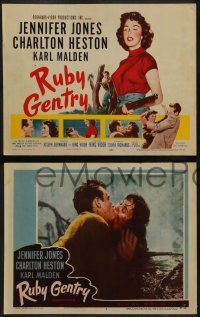 8k302 RUBY GENTRY 8 LCs '53 sleazy bad girl Jennifer Jones, Charlton Heston, directed by King Vidor