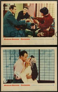 8k313 SAYONARA 8 LCs '57 great images of Marlon Brando, Miiko Taka, Patricia Owens & Red Buttons!