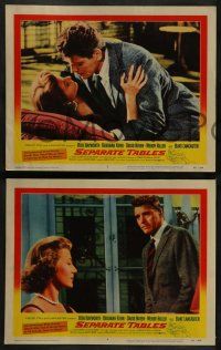 8k809 SEPARATE TABLES 3 LCs '58 Burt Lancaster & Rita Hayworth, never so exciting a cast!