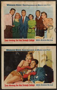 8k567 SHE'S WORKING HER WAY THROUGH COLLEGE 6 LCs '52 Virginia Mayo, Ronald Reagan, Nelson & Thaxter