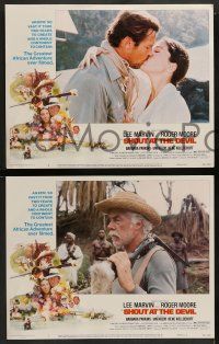 8k335 SHOUT AT THE DEVIL 8 LCs '76 Lee Marvin & Roger Moore in African adventure!