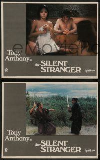 8k341 SILENT STRANGER 8 LCs '75 Lo straniero di silenzio, Tony Anthony, Lloyd Battista!