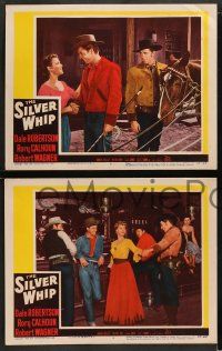 8k634 SILVER WHIP 5 LCs '53 great images of Dale Robertson, Rory Calhoun, Robert Wagner!