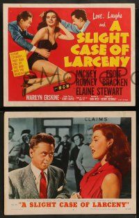 8k352 SLIGHT CASE OF LARCENY 8 LCs '53 Mickey Rooney, Eddie Bracken & Marilyn Erskine!