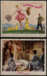 8k367 SOUND OF MUSIC 8 LCs '65 Julie Andrews, rare TODD-AO roadshow set, missing one of 9 cards!