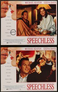 8k373 SPEECHLESS 8 LCs '94 Michael Keaton, Geena Davis, Christopher Reeve!