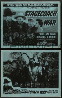 8k380 STAGECOACH WAR 8 LCs R40s William Boyd as Hopalong Cassidy, Russell Hayden!