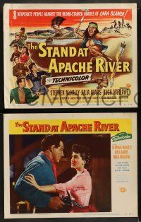 8k381 STAND AT APACHE RIVER 8 LCs '53 Stephen McNally, Julia Adams, tc art of Native Americans!