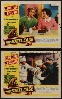8k574 STEEL CAGE 6 LCs '54 Paul Kelly is a criminal inside San Quentin prison, raw life, real life!