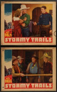 8k720 STORMY TRAILS 4 LCs '36 western cowboy hero Rex Bell & pretty Lois Wilde, Bob Terry!