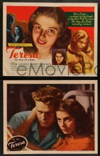 8k413 TERESA 8 LCs '51 young sexy Pier Angeli, story of a bride, directed by Fred Zinnemann!