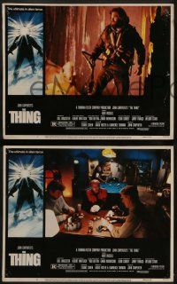 8k419 THING 8 LCs '82 John Carpenter, Kurt Russell, the ultimate in alien terror!