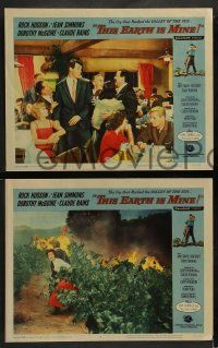 8k639 THIS EARTH IS MINE 5 LCs '59 Rock Hudson, Jean Simmons, Dorothy McGuire, Claude Rains!