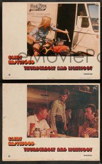 8k424 THUNDERBOLT & LIGHTFOOT 8 LCs '74 Clint Eastwood, Jeff Bridges, George Kennedy, Cimino!