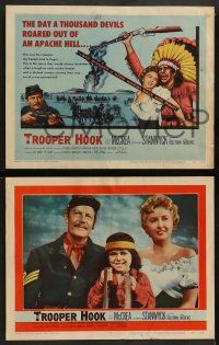 8k437 TROOPER HOOK 8 LCs '57 Joel McCrea, Barbara Stanwyck gave the Apache chief a son!
