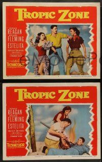 8k642 TROPIC ZONE 5 LCs '53 Ronald Reagan with Rhonda Fleming & sexy Estelita!