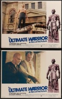 8k443 ULTIMATE WARRIOR 8 LCs '75 bald & barechested Yul Brynner, Max von Sydow, film of the future!