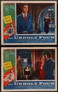 8k643 UNHOLY FOUR 5 LCs '54 sexy Paulette Goddard trapped in a web of intrigue!