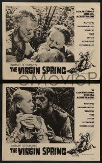 8k729 VIRGIN SPRING 4 LCs '60 Ingmar Bergman's Jungfrukallan, Max von Sydow gets revenge!