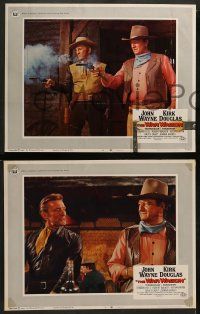 8k580 WAR WAGON 6 LCs '67 cowboys John Wayne & Kirk Douglas, Howard Keel!