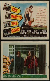 8k462 WAY TO THE GOLD 8 LCs '57 cool images of Jeffrey Hunter & sexy Sheree North, Barry Sullivan!