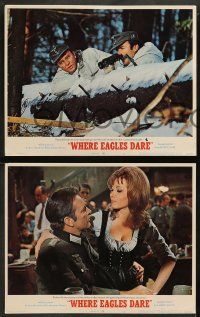 8k644 WHERE EAGLES DARE 5 LCs '68 Clint Eastwood, Richard Burton, Mary Ure, Ingrid Pitt!