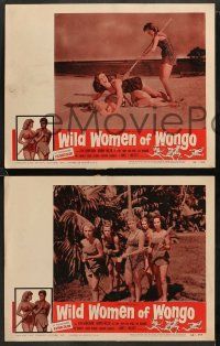 8k645 WILD WOMEN OF WONGO 5 LCs '58 wacky cave babes, untamed maidens capture their mates!