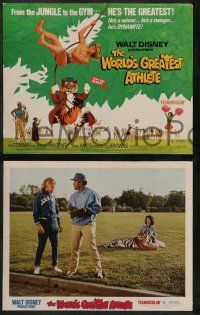 8k476 WORLD'S GREATEST ATHLETE 8 LCs '73 Walt Disney, Jan-Michael Vincent goes from jungle to gym!