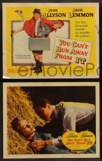 8k480 YOU CAN'T RUN AWAY FROM IT 8 LCs '56 Jack Lemmon & Allyson in remake of It Happened One Night