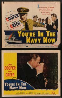8k487 YOU'RE IN THE NAVY NOW 8 LCs '51 officer Gary Cooper blows his top, Eddie Albert, Jane Greer