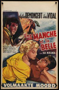 8m111 KISS FOR A KILLER Belgian '57 Une manche et la belle, Demongeot was born to drive men mad!