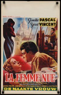 8m165 NAKED WOMAN Belgian '49 La Femme Nue, completely different art of Giselle Pascal & Vincent!