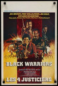 8m175 ONE DOWN, TWO TO GO Belgian '82 art of Fred Williamson, Richard Roundtree, Kelly & Brown!